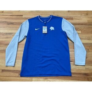 Nike Dri-Fit Men's Long Sleeve Blue Academy M Pro Soccer Training Top Pullover